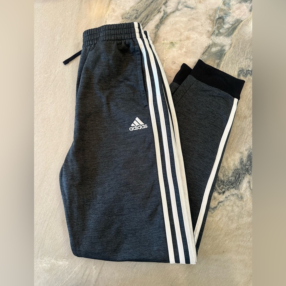 Adidas Jogger Sweatpants charcoal Gray Boys Size X-Large 18-20